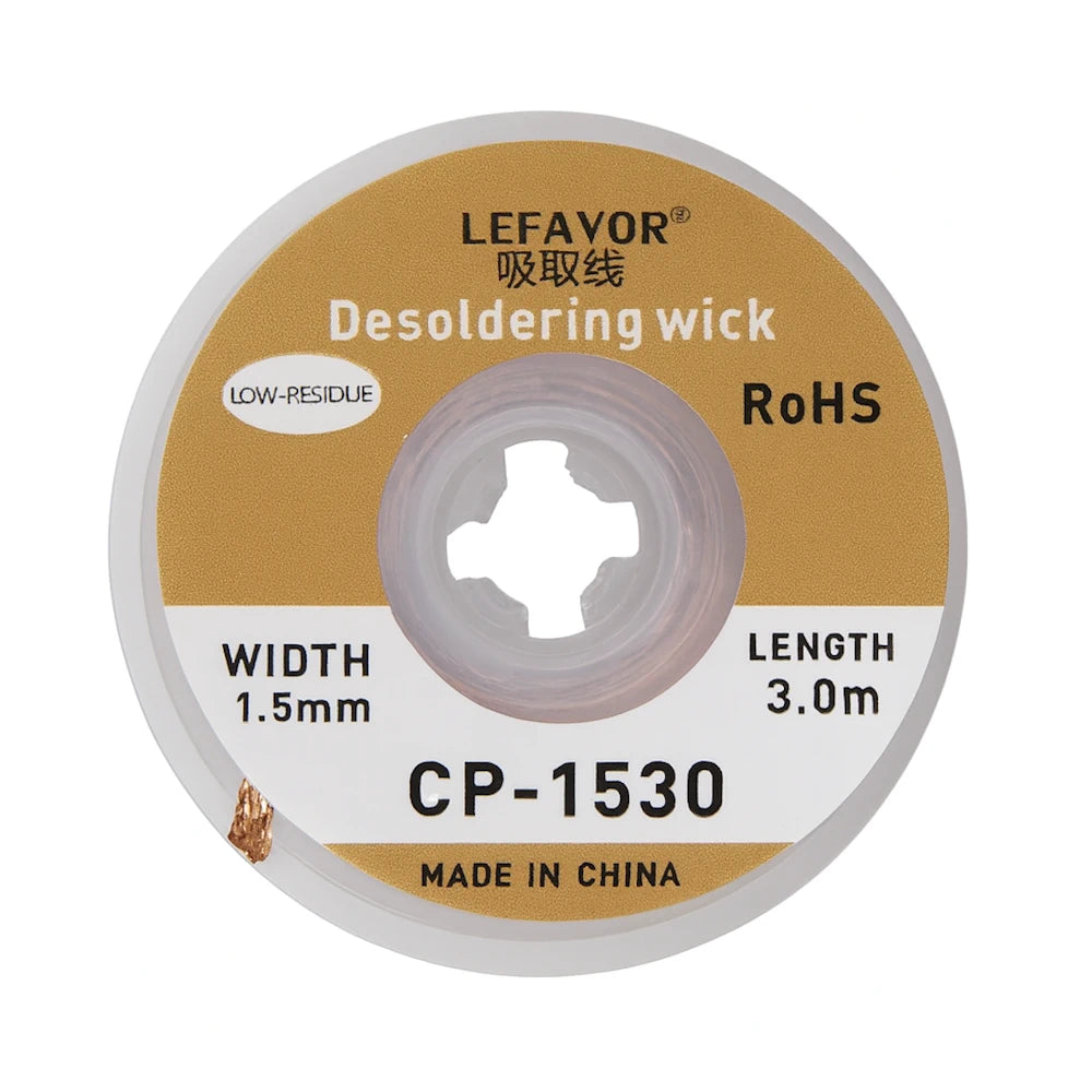 Desoldering Wick – CP‑1530 – 1.5mm × 3.0m (10ft)