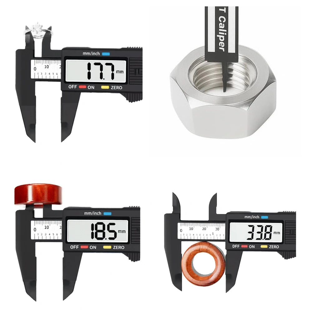 Digital Caliper – Carbon Fiber Composite, 0.1mm Precision