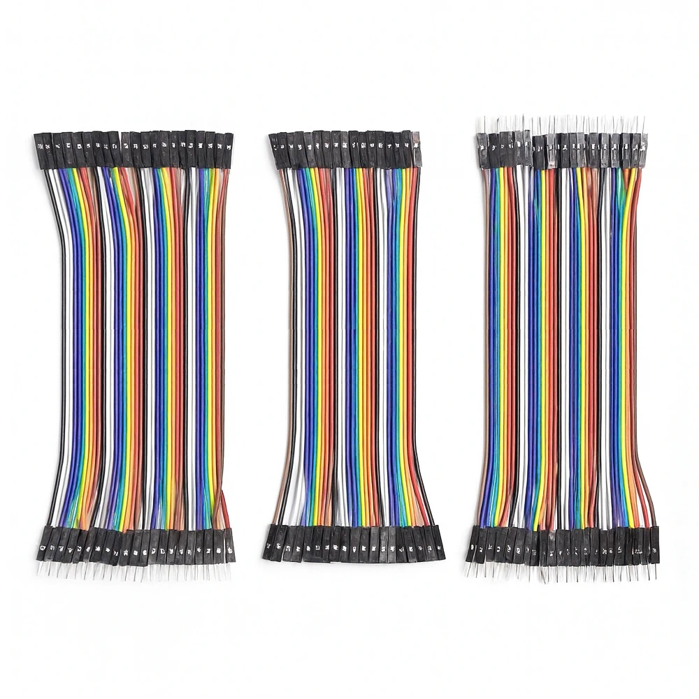 Jumper Wire Assortment Kit – 3×40pcs (MM,MF,FF) – 15 cm / 6"